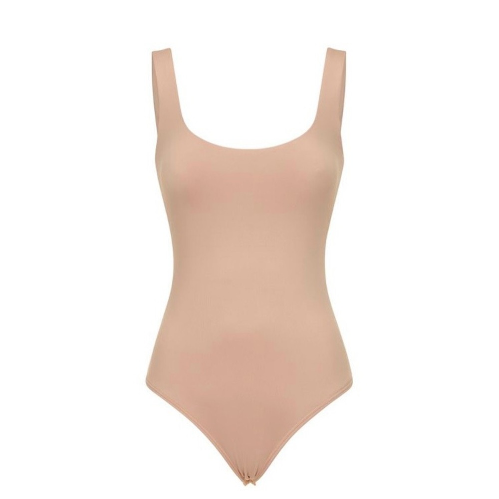Alix nyc Mott scoop bodysuit small neutral tan womens top shirt
